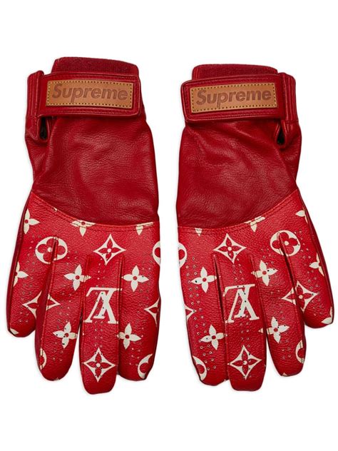 louis vuitton supreme football gloves|louis vuitton damier gloves.